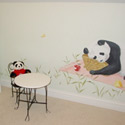after - child's playroom with mural added!